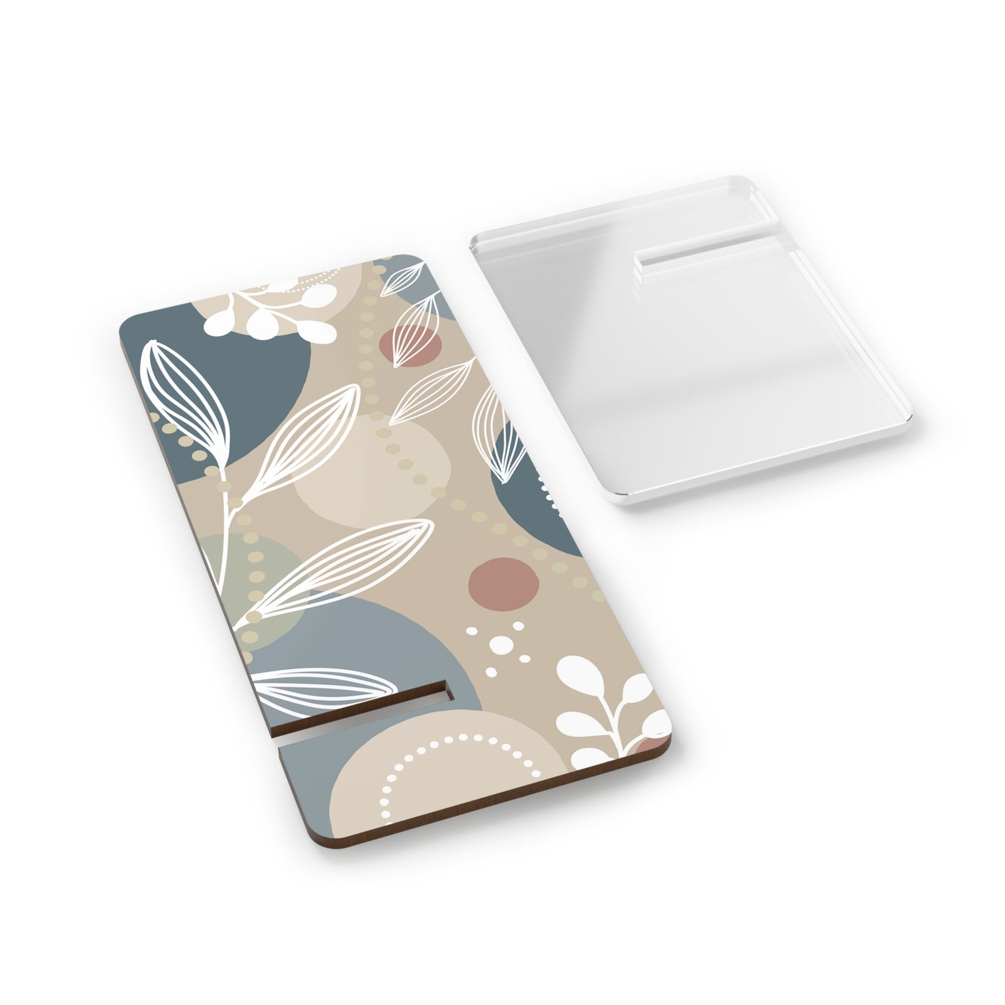 Stylish Mobile Display Stand for Smartphones, Desk Organizer, Gift for Tech Lovers, Home Decor, Office Accessory, Floral Design