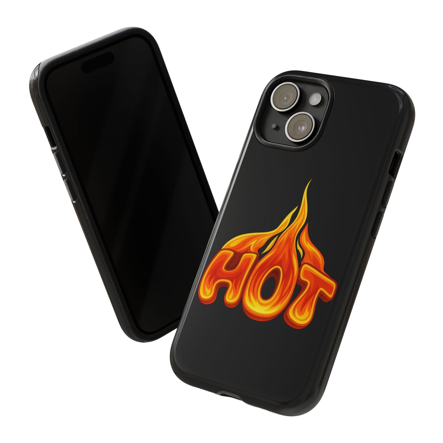 Stylish Phone Case, Hot Flames Design, Gift for Teens, Trendy Accessory, Protective Cover, Unique Phone Case