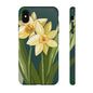 Floral Phone Case - Yellow Daffodil Design, Tough Phone Cover, Spring Decor, Floral Gift, Nature-Inspired Accessories