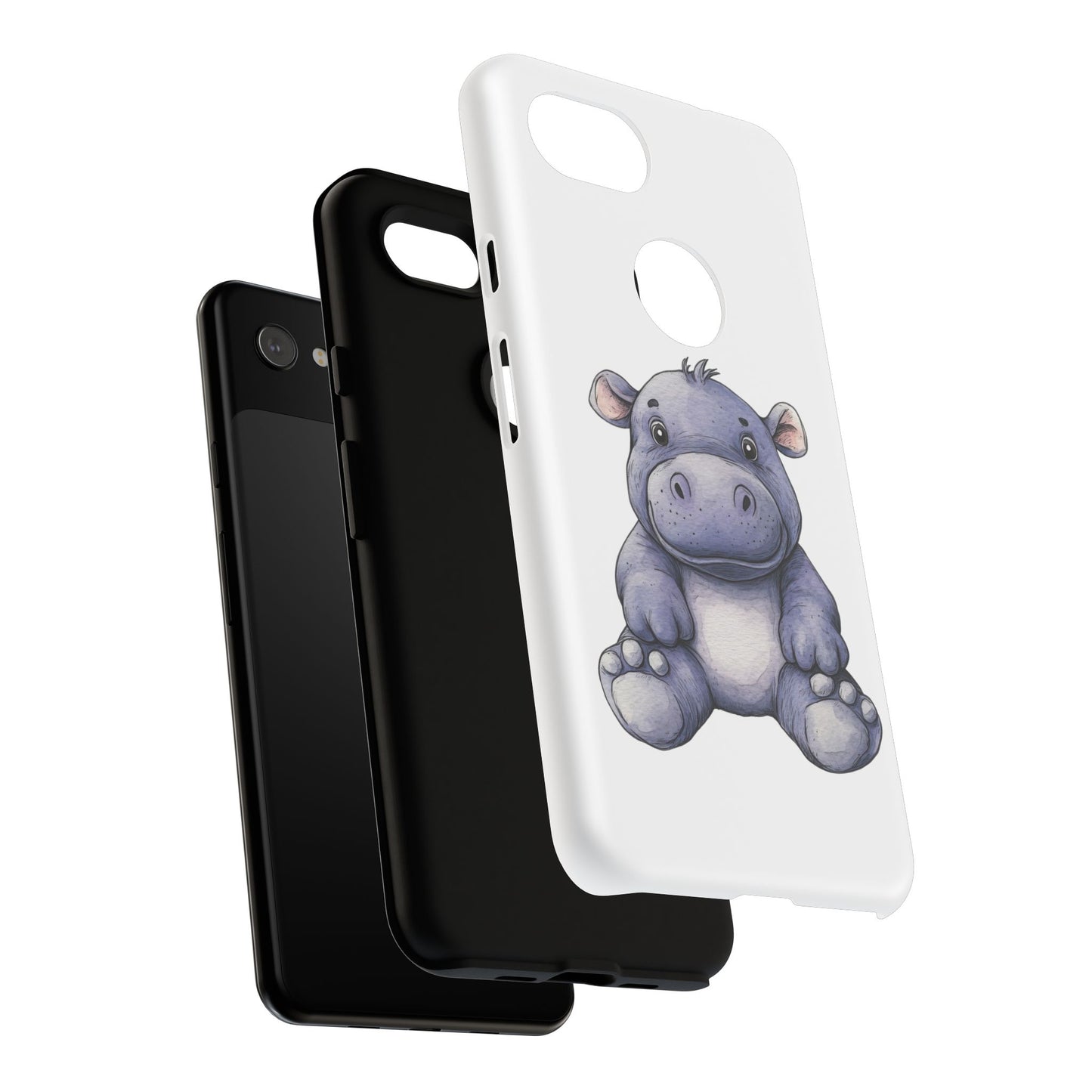 Cute Hippo Phone Case, Unique Tough Cases, Animal Lover Gift, Cute Animal Design, Baby Animal Phone Accessory