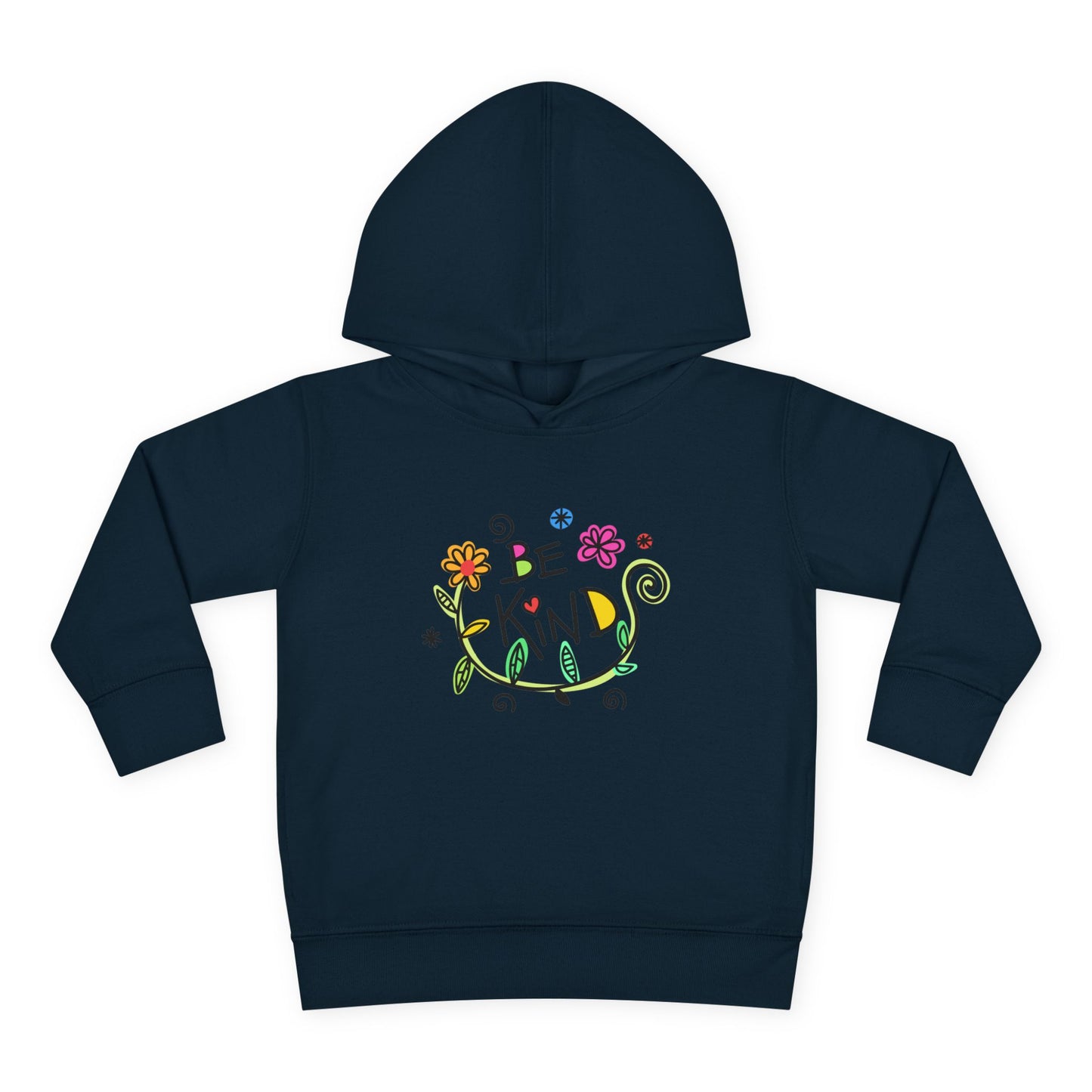 Toddler Fleece Hoodie - 'Be Kind' Floral Design, Cozy Kids Pullover, Cute Gift for Toddlers, Everyday Wear, Spring Outfit
