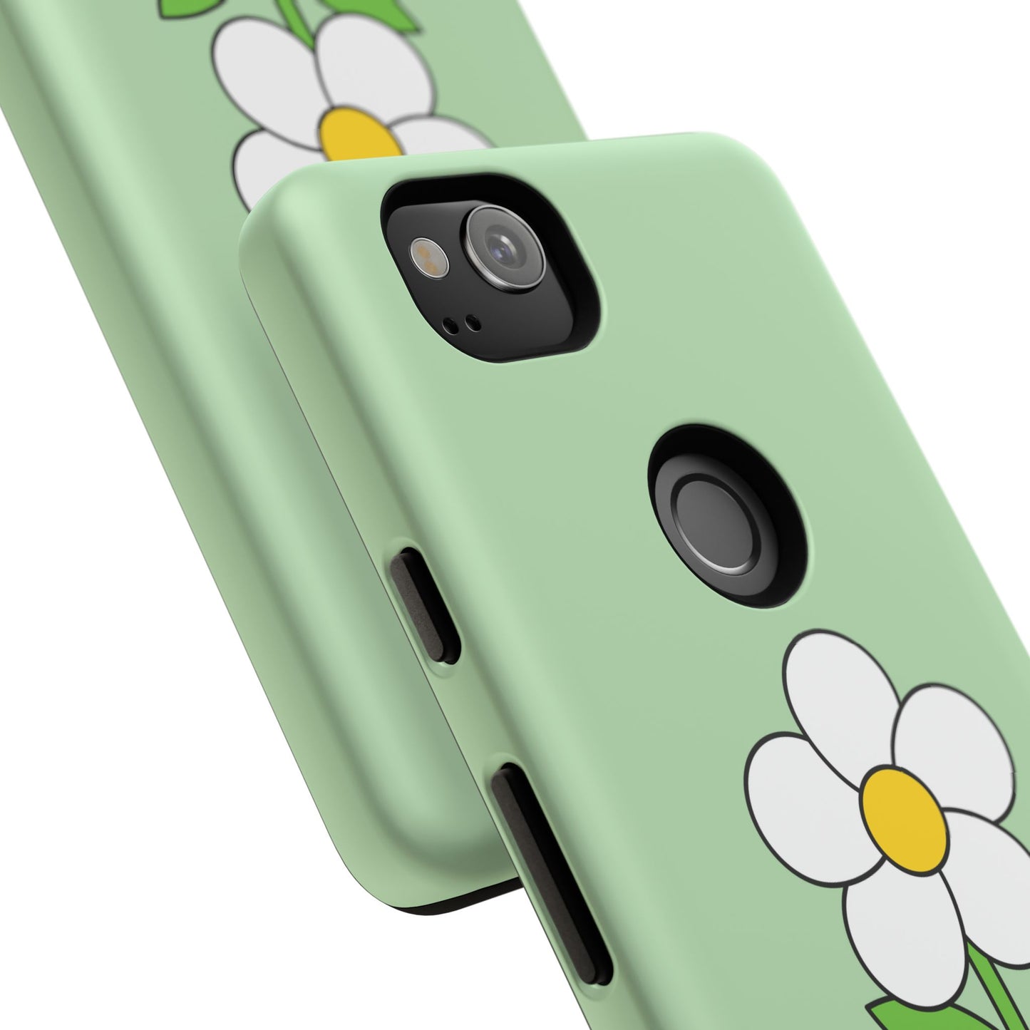 Floral Phone Case - Tough Cases for Nature Lovers, Cute Green Flower Design, iPhone Cover, Gift for Her, Spring Accessories