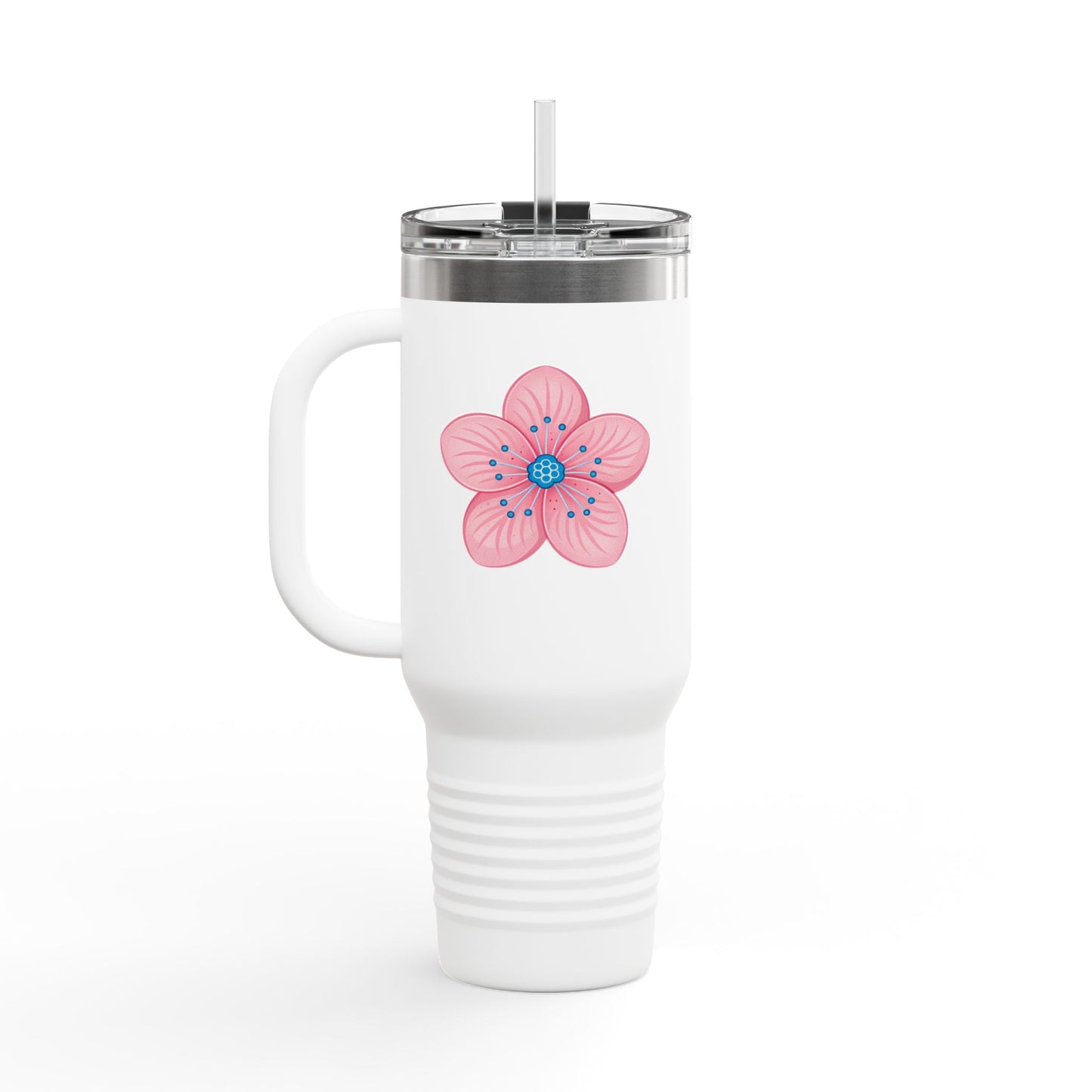 Charming Floral Insulated Travel Mug | 40oz Coffee Cup, Personalized Gift, Summer Hydration, Eco-Friendly Drinkware, Perfect for Road Trips