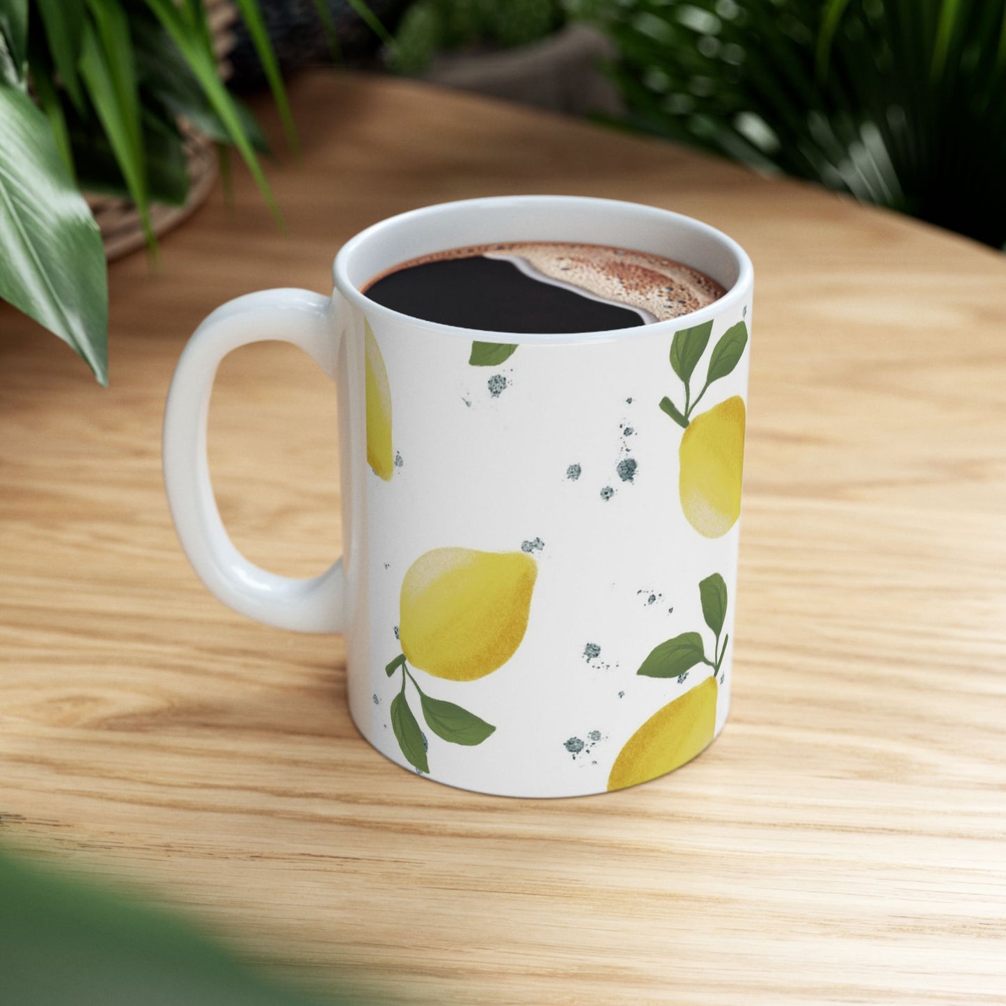 Lemon Grove Ceramic Mug | Citrus Decor Gift, Kitchen Tea Cup, Summer Vibes Drinkware, Eco-Friendly Coffee Mug, Lemon Lover's Collection