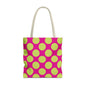Vibrant Polka Dot Tote Bag, Colorful Shopping Bag, Eco-Friendly Tote