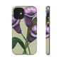 Floral Phone Case - Tough Cases, Purple Flower Design, Cell Phone Accessories, Gift for Her, Nature Lover Essentials