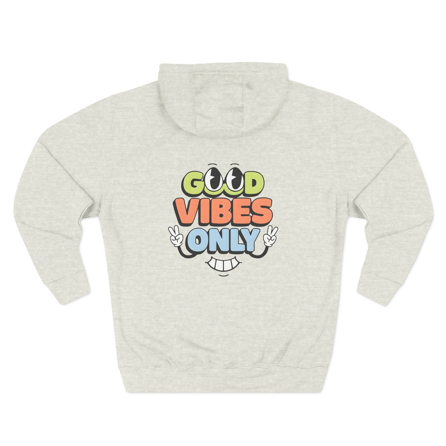 Good Vibes Only Fleece Hoodie for Positive Energy Lovers, Motivational Comfort, Chill Attire, Casual Wear, Gift for Friends