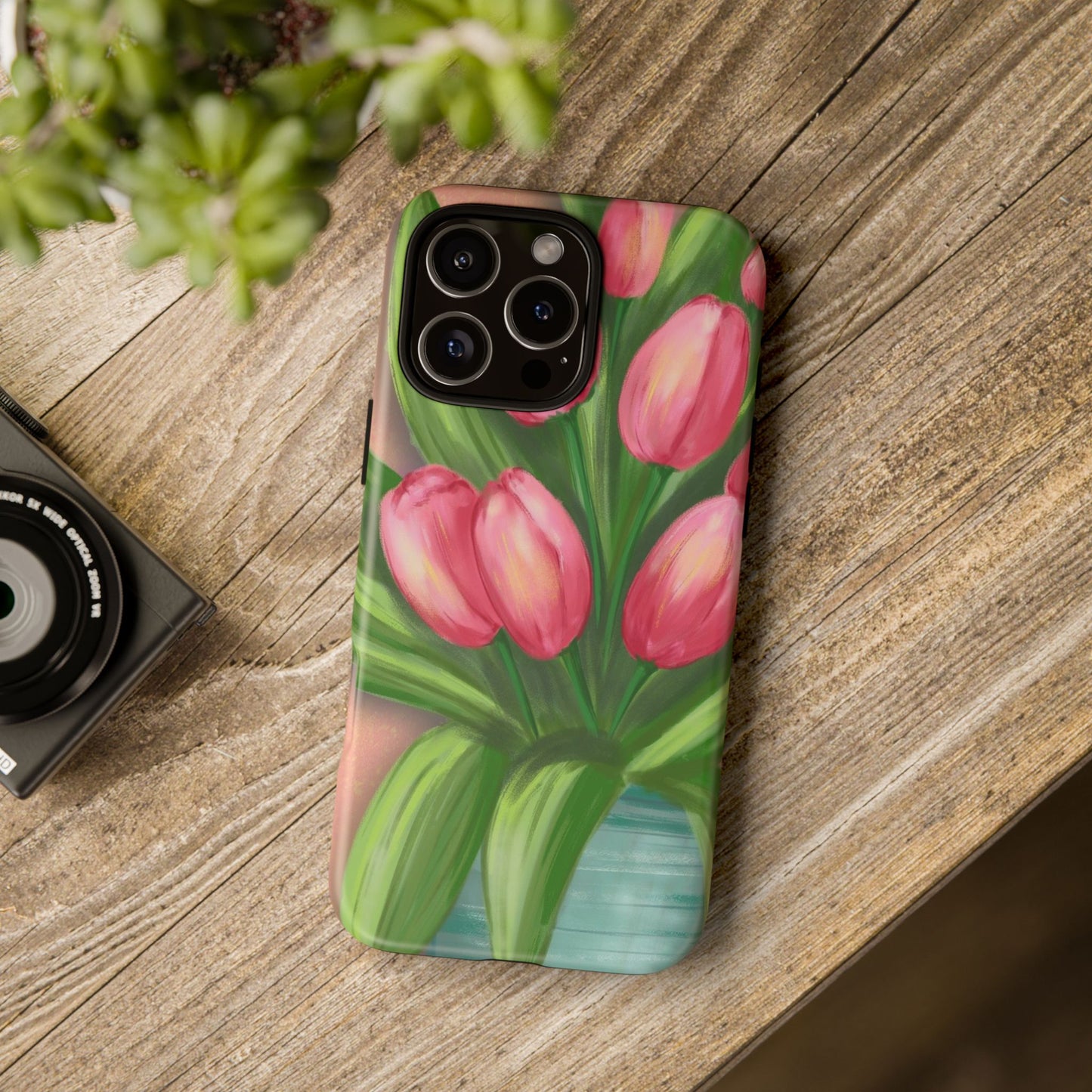 Floral Phone Case with Vibrant Tulips - Tough Cases for Garden Lovers, Spring Gifts, Nature Enthusiasts, Unique Gadget Accessories, [...]