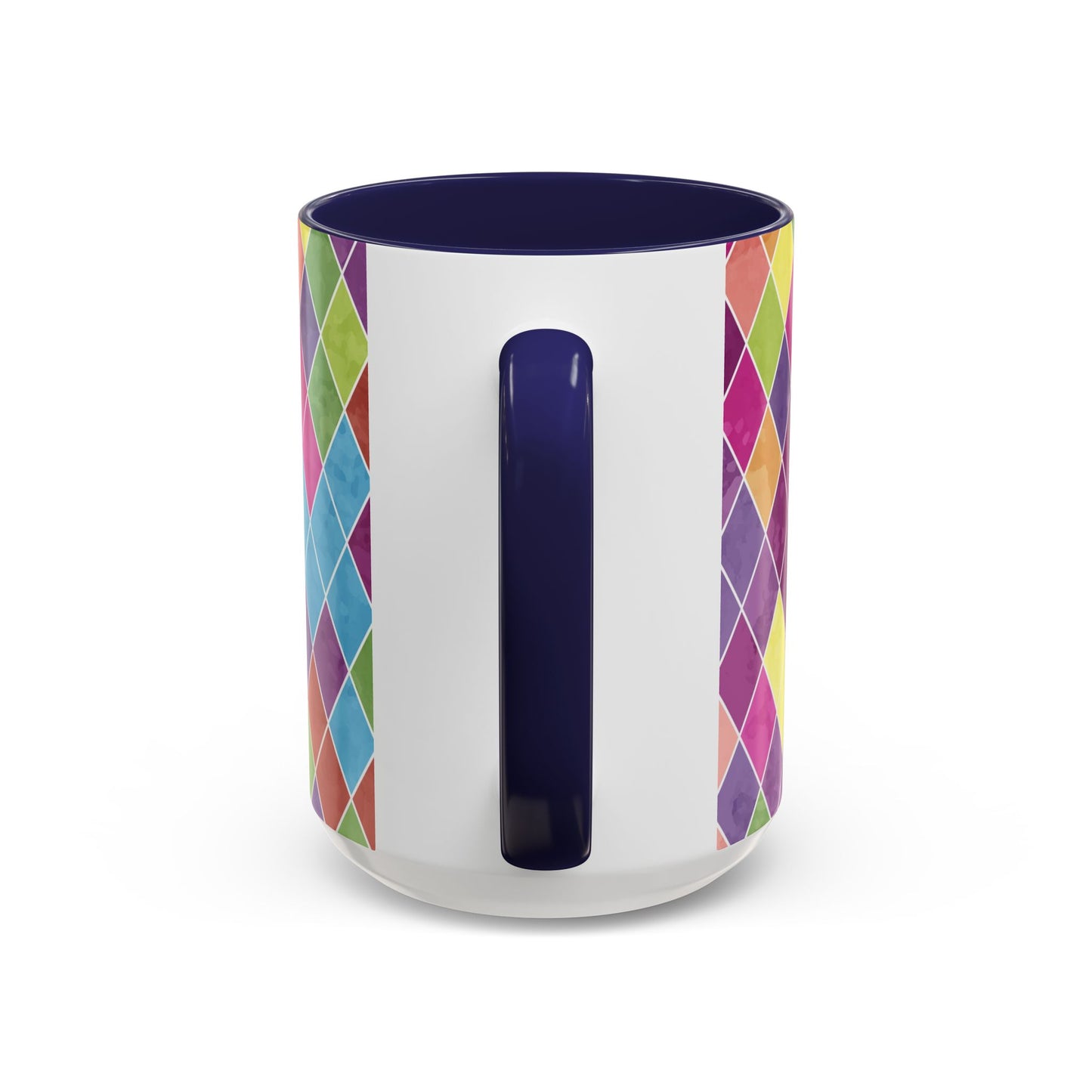 Colorful Diamond Pattern Coffee Mug, Coffee Lover Gift, Bright Kitchen Decor, Artistic Mug, Vibrant Drinkware