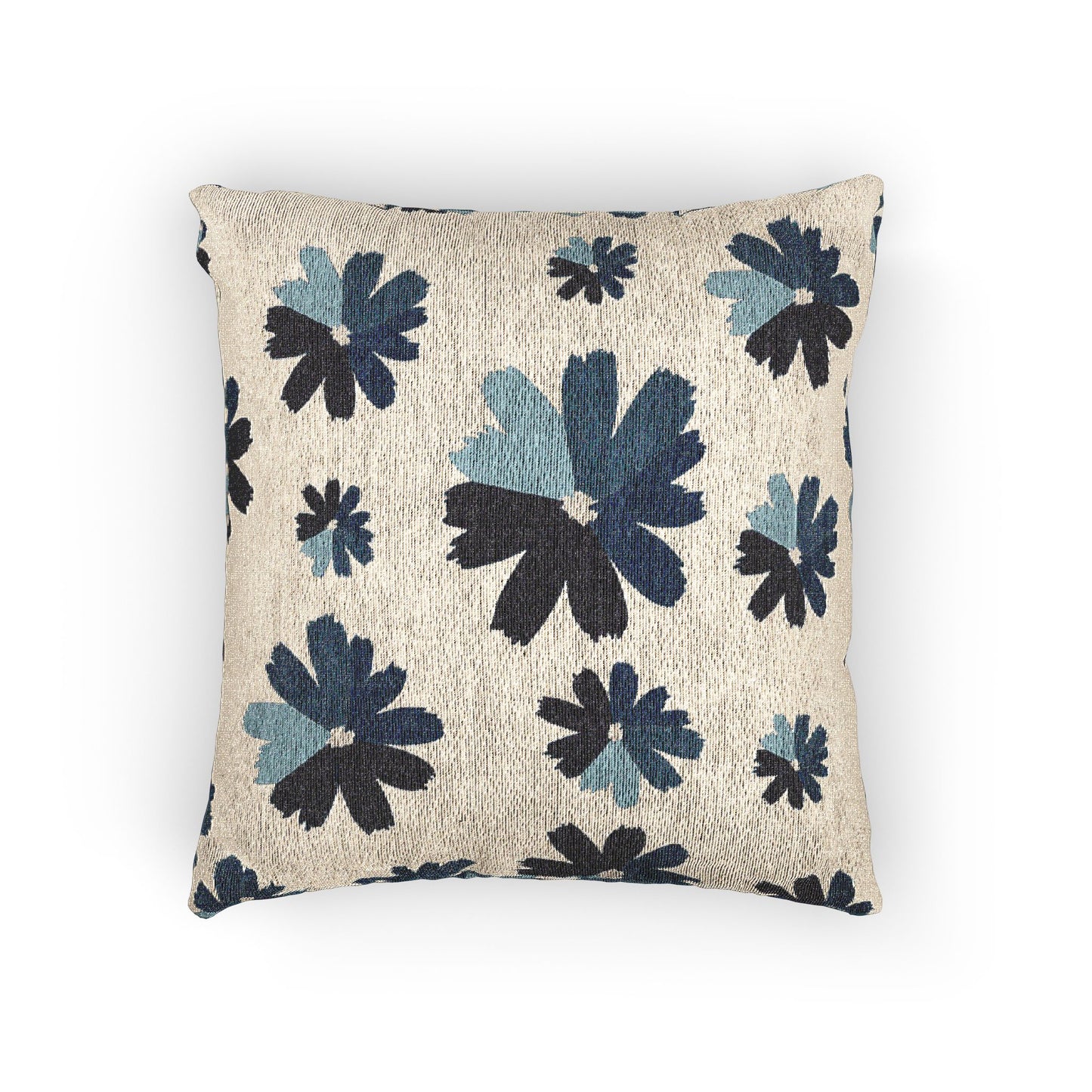 Boho Floral Woven Pillow, Cozy Cushion for Home Décor, Gift for Housewarming, Modern Accent for Living Room, Decorative Throw Pillow