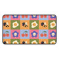 Cute Floral & Bees Desk Mat — Colorful Checkerboard Mouse Pad for Kids & Home Office