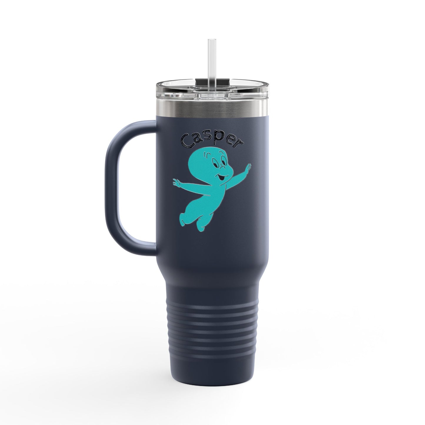 Casper the Friendly Ghost Insulated Travel Mug, Cute Ghost Mug for Kids, Personalize Your Drink, Halloween Gift, Durable Travel Cup