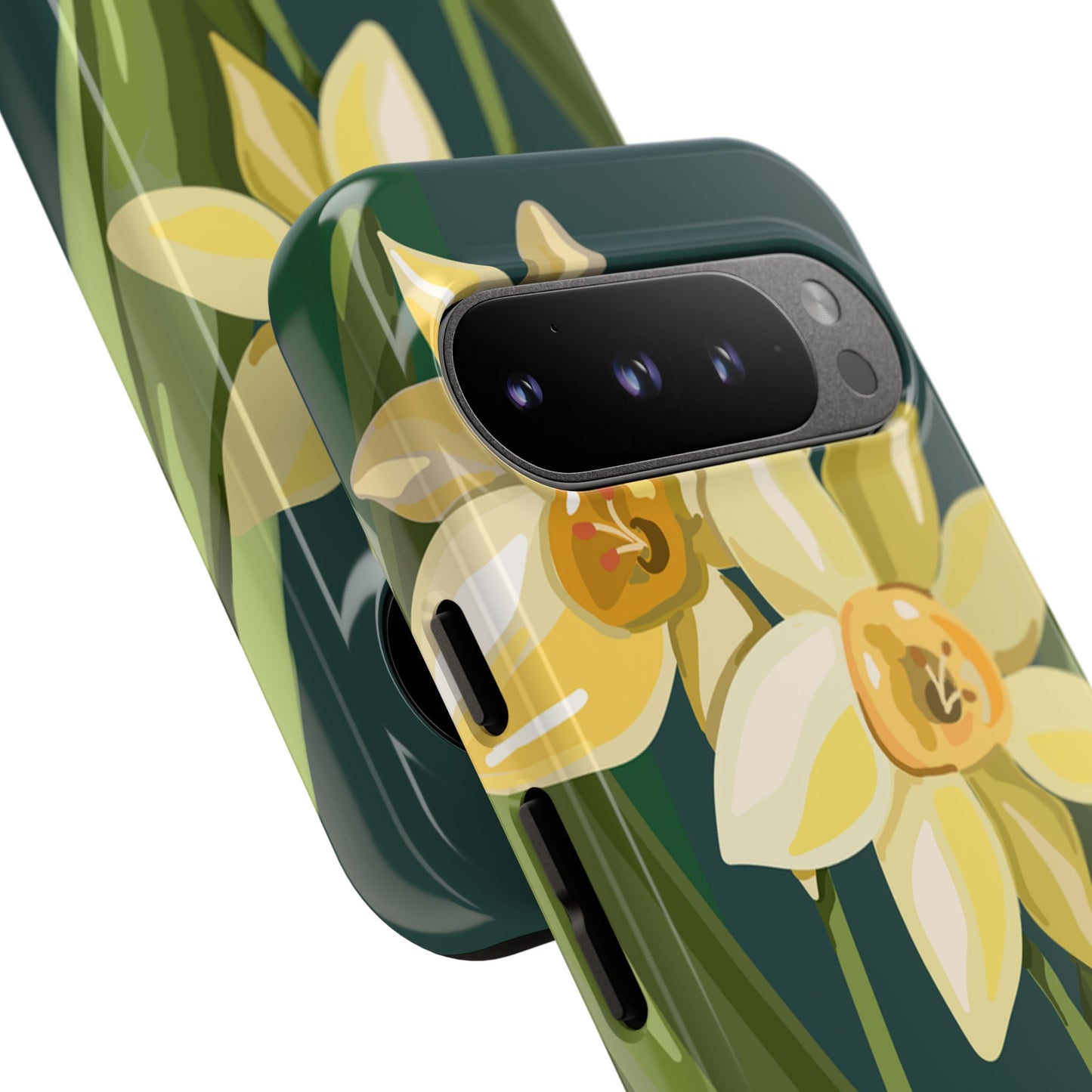Floral Phone Case - Yellow Daffodil Design, Tough Phone Cover, Spring Decor, Floral Gift, Nature-Inspired Accessories