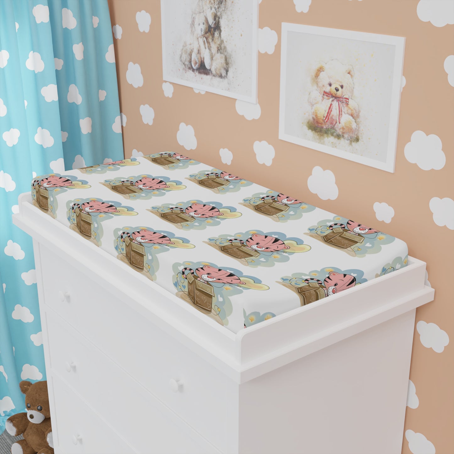 Cute Baby Changing Pad Cover, Nursery Decor, Baby Shower Gift