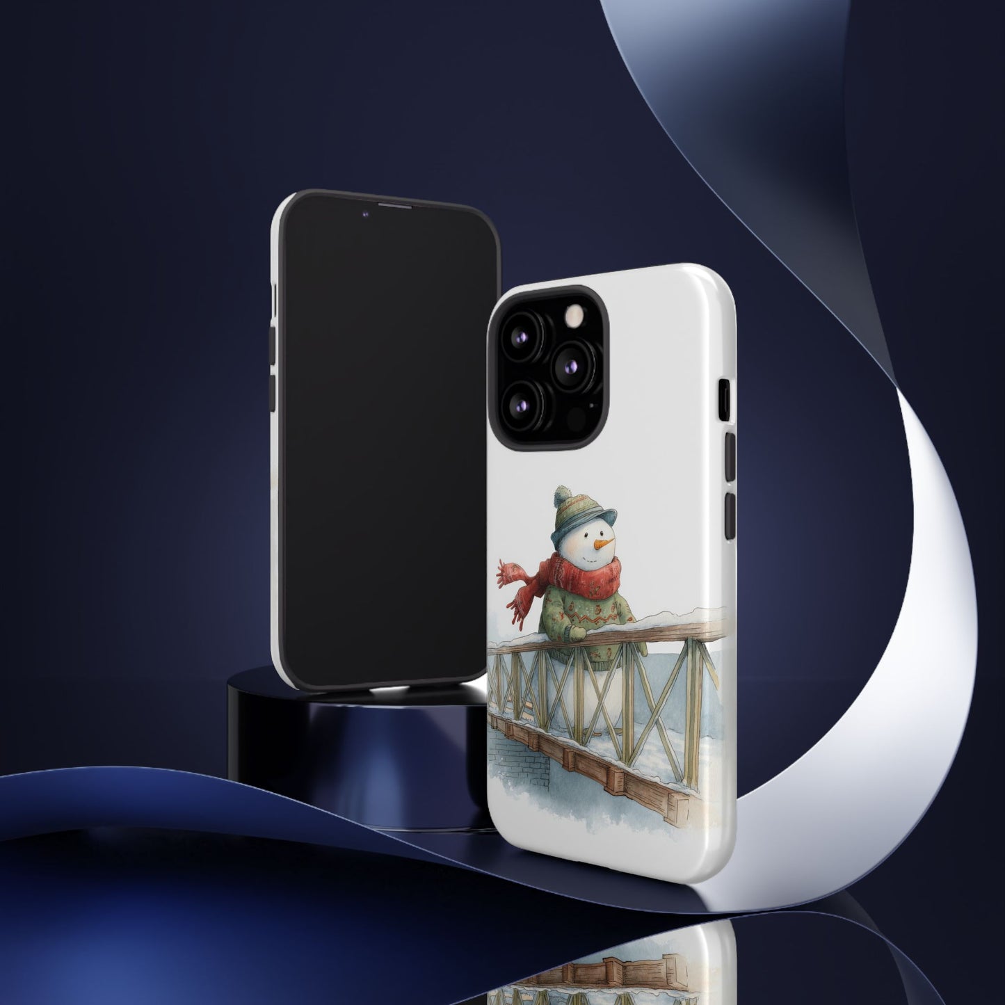 Snowman Phone Case – Winter Holiday Gift, Cute Snowman Design, Winter Accessories, Protective Phone Case, Unique Christmas Present