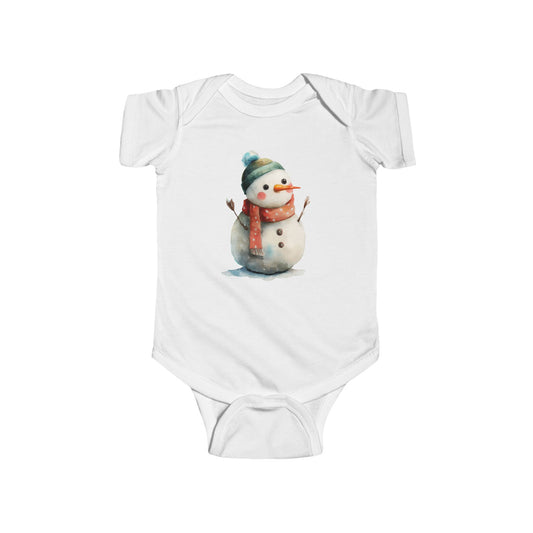 Infant Snowman Bodysuit, Baby Winter Outfit, Cute Holiday Onesie, Cozy Christmas Gift, Adorable Infant Apparel