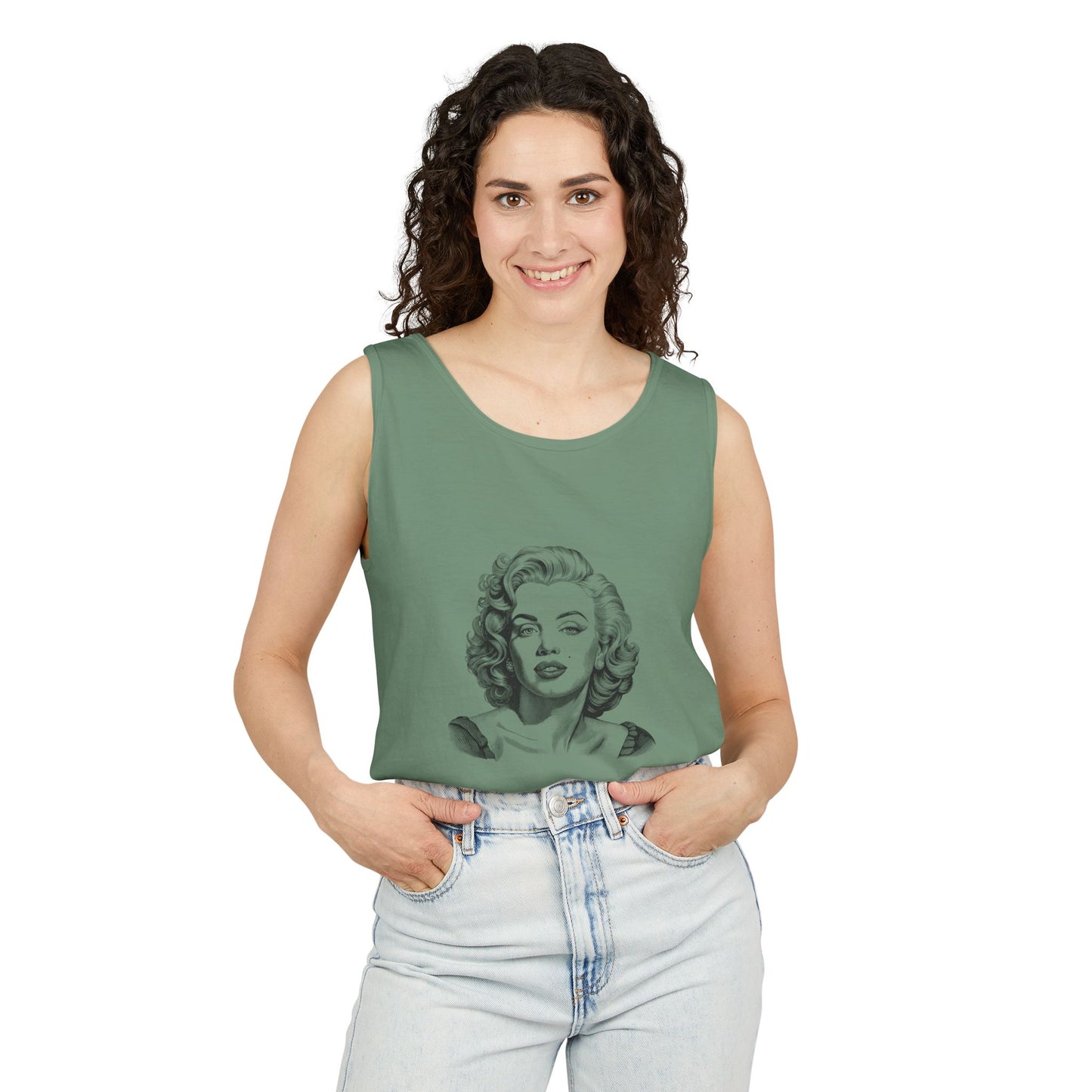 Vintage Marilyn Monroe Tank Top for Unisex, Retro Beachwear, Summer Casual Style, Gift for Movie Lovers, Classic Graphic Apparel