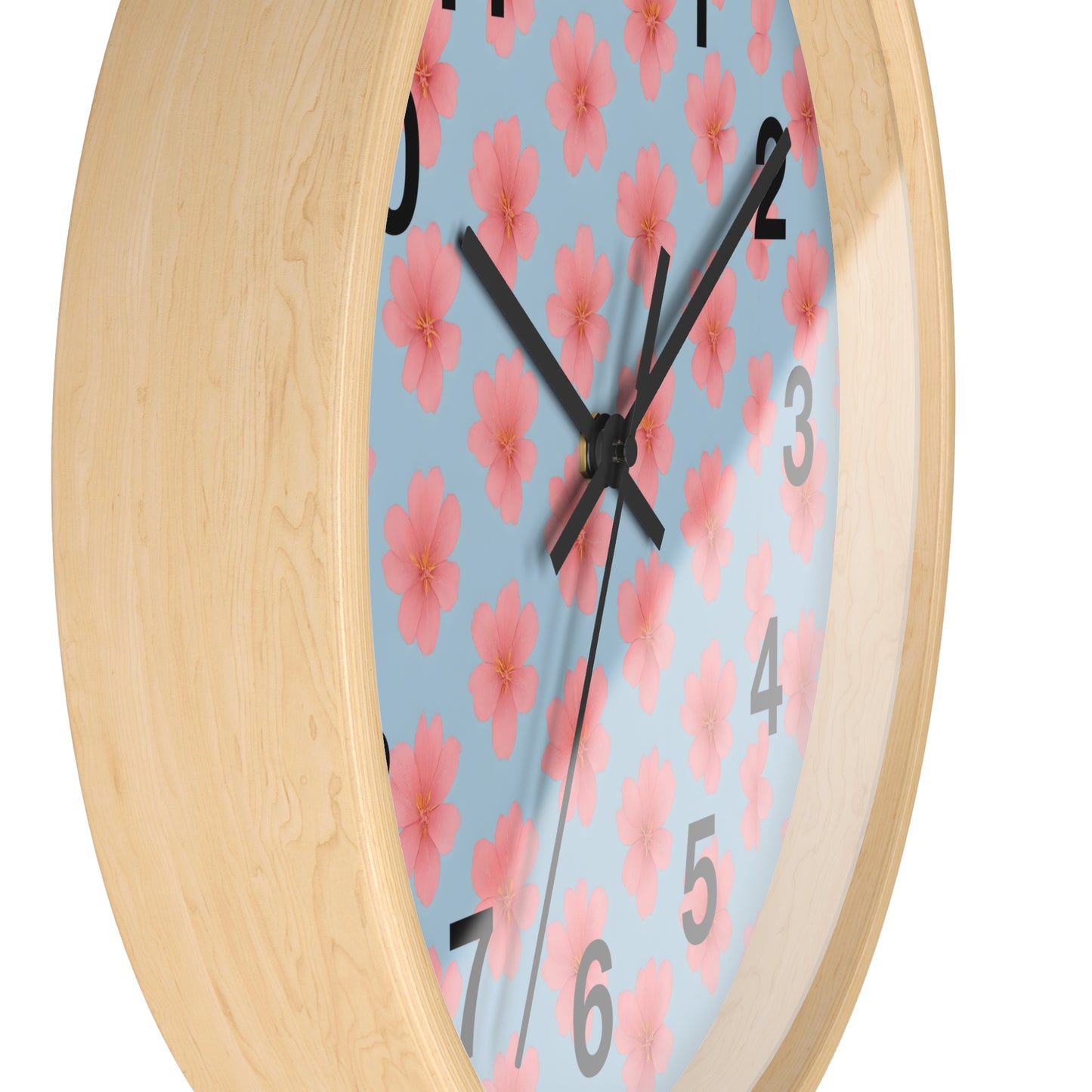 Floral Elegance Wall Clock, Home Decor, Gift for Her, Kitchen Wall Clock, Spring Decor, Office Decor, Floral Clock