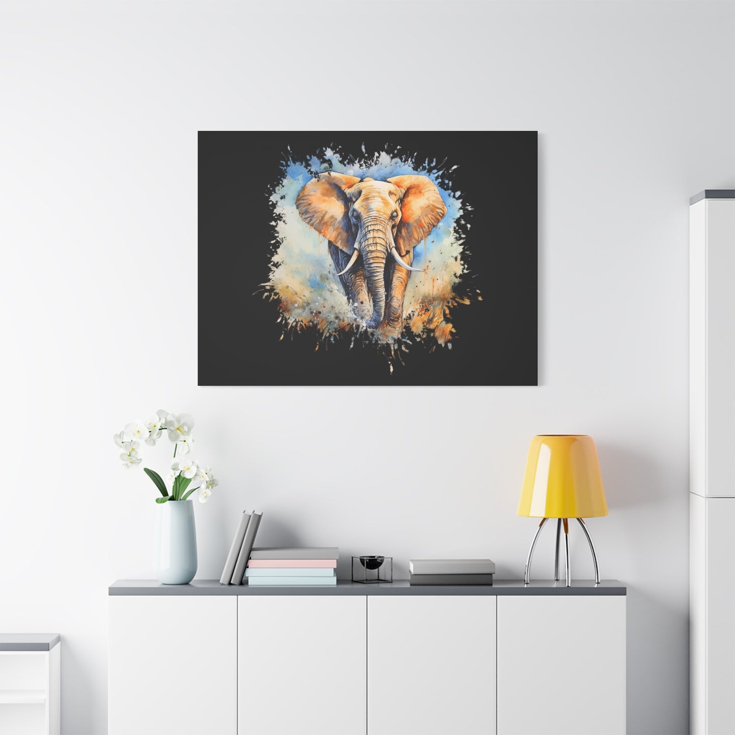 Matte Canvas, Stretched, 1.25" - Elephant