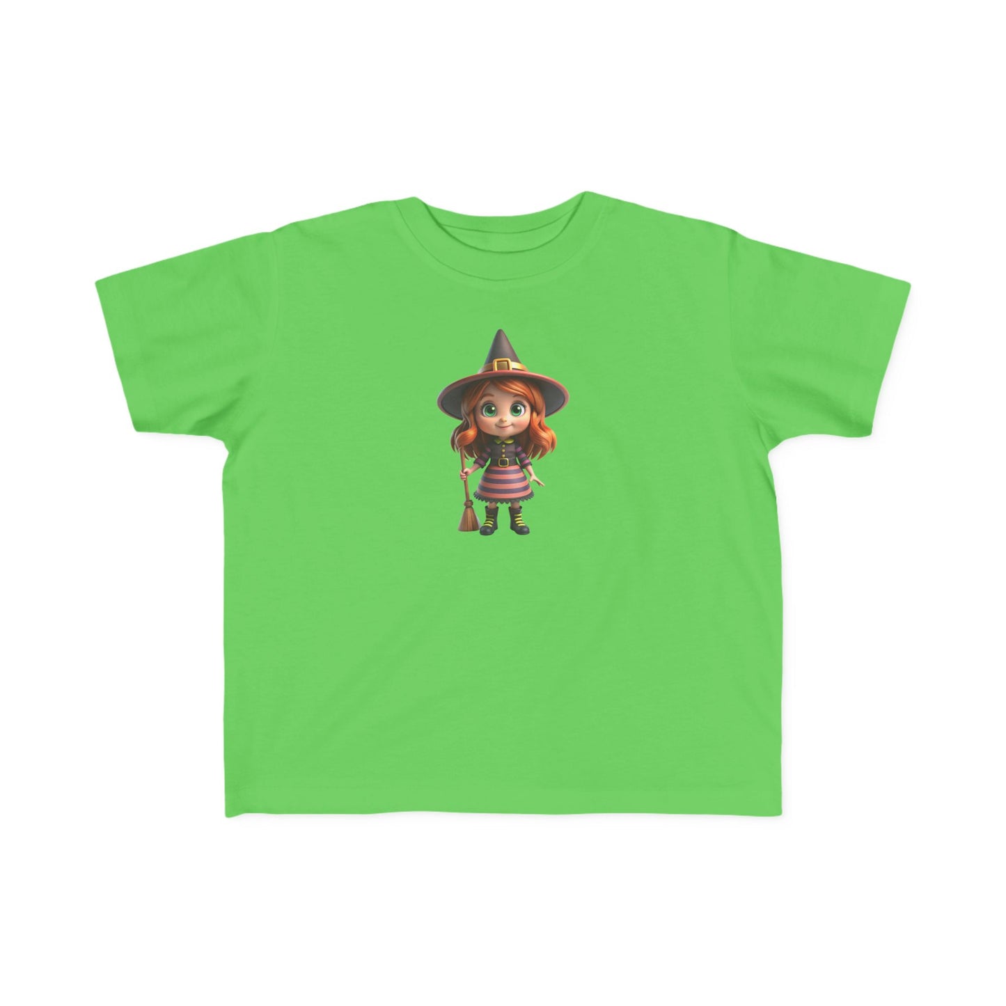 Toddler Halloween Witch Tee - Cute Witch Design, Kids Halloween Shirt, Toddler Costume Tee, Toddler's Fine Jersey Tee, Spooky Season [...]