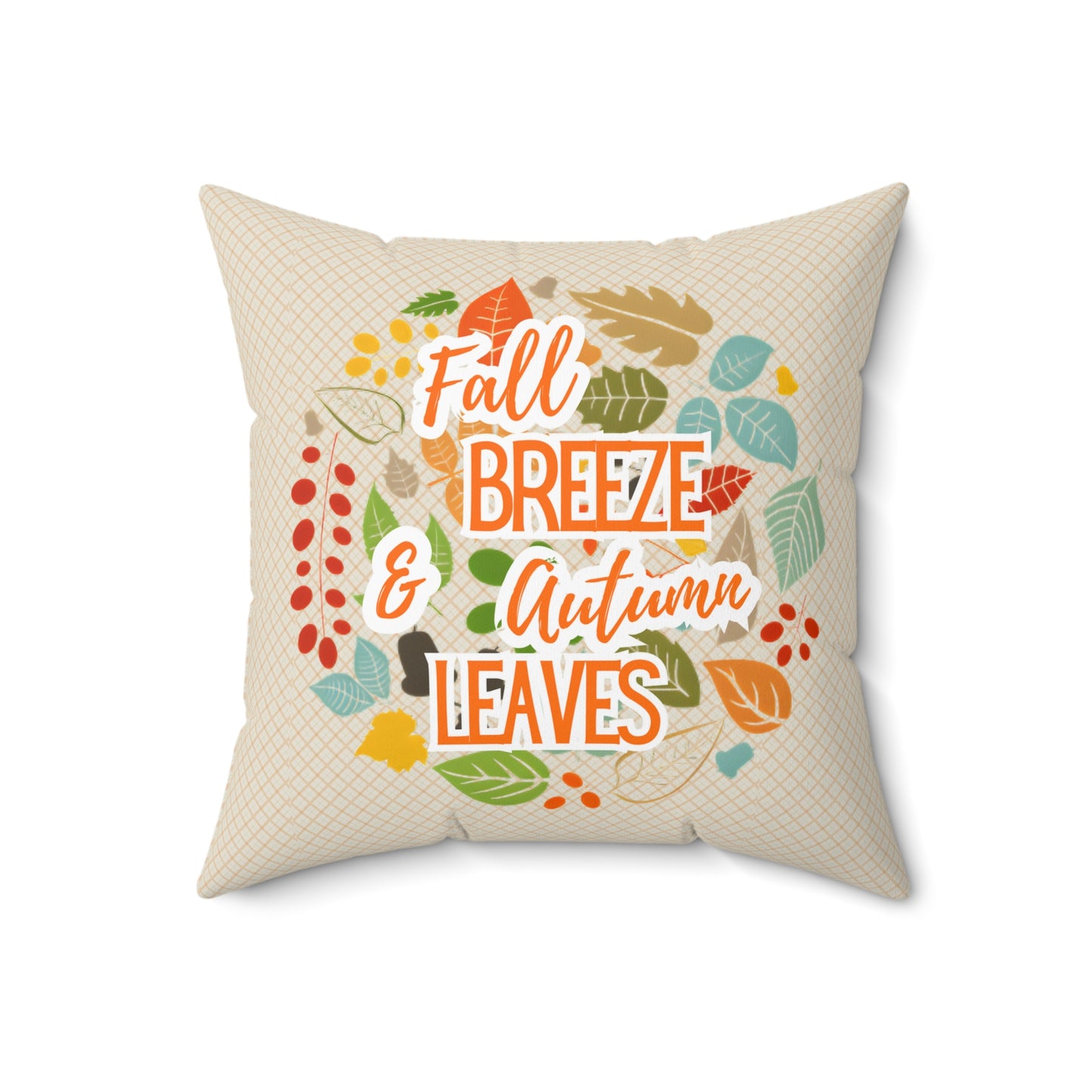 Autumn Throw Pillow - Fall Breeze & Autumn Leaves Decor, Cozy Home Accent, Seasonal Cushion, Thanksgiving Gift, Rustic Decor