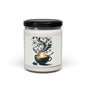 Coffee Cup Soy Candle — 9oz Scented Jar Candle with Whimsical Steam Design