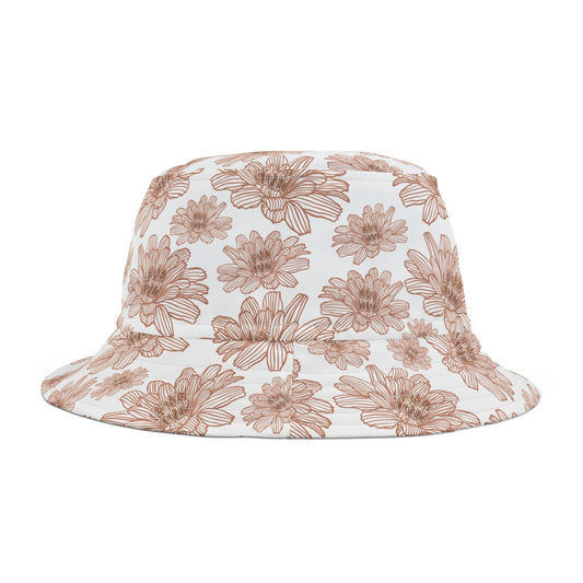 Boho Floral Bucket Hat - Summer Accessories, Beachwear, Sun Protection, Travel Hat, Festival Style