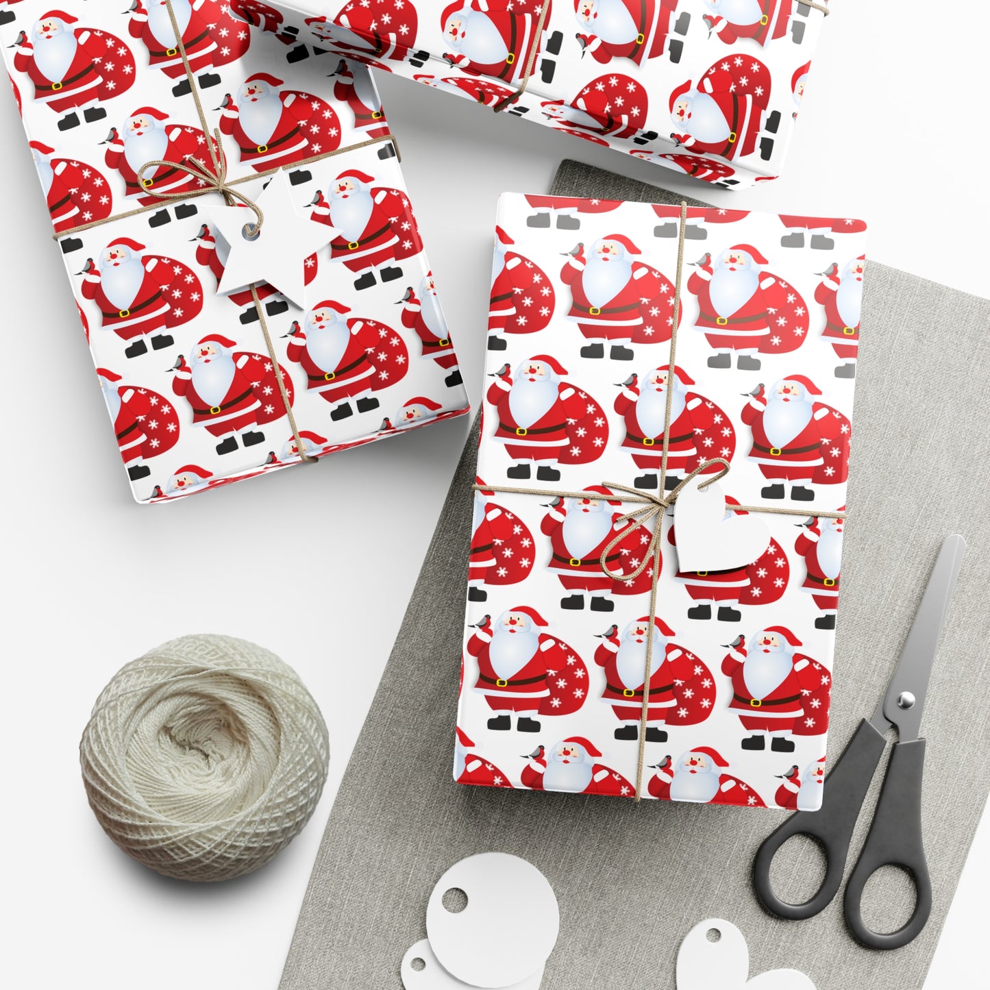 Festive Santa Gift Wrap Paper | Wrapping for Holidays, Christmas, Birthdays, Party Decor, Eco-Friendly Gift Wrap