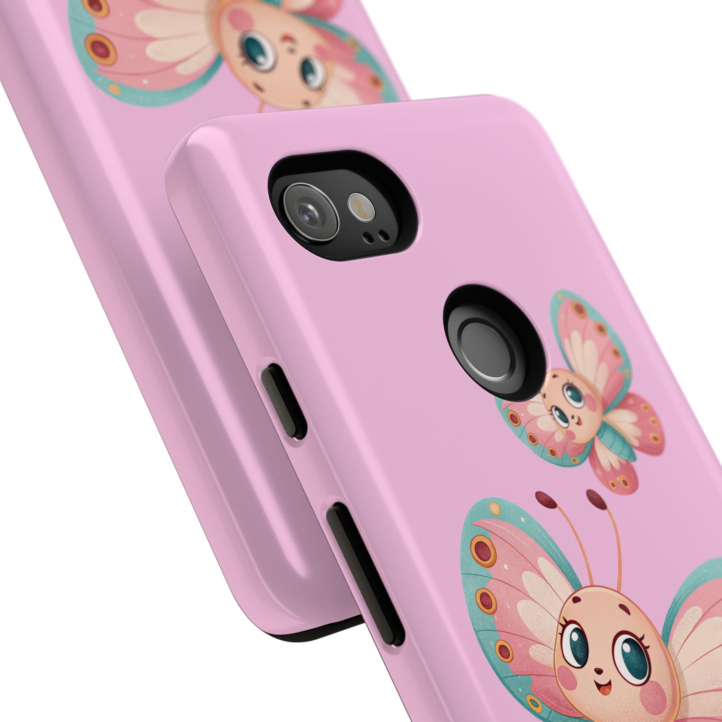 Cute Butterfly Phone Case, Tough Phone Cover, Girly Phone Accessory, Unique Gift for Her, Kids Phone Case, Floral Design Case