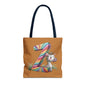 Colorful Zebra Initial Tote Bag, Kids' Backpack, Fun Reusable Shopping Bag, Cute Gift for Animal Lovers, Eco-Friendly, Alphabet Design