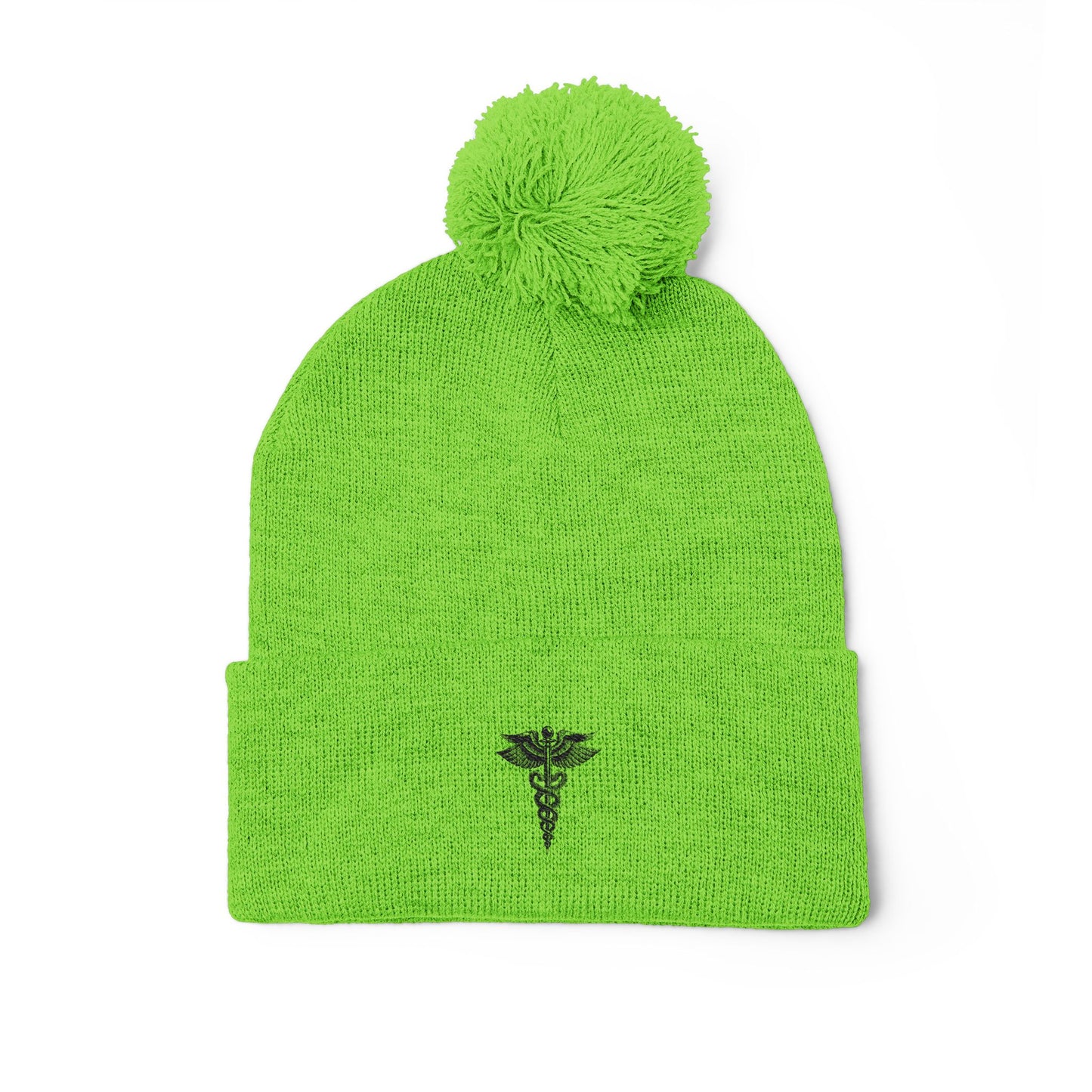 Cozy Pom-Pom Knit Cap, Winter Beanie, Embroidered Hat, Gift for Him/Her, Stylish Knitwear, Cold Weather Accessory