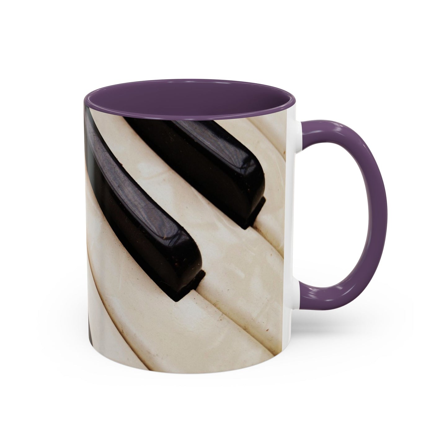 Musical Accent Coffee Mug | Piano Design, Coffee Lover Gift, Musician Mug, Stylish Drinkware, Home & Office Decor