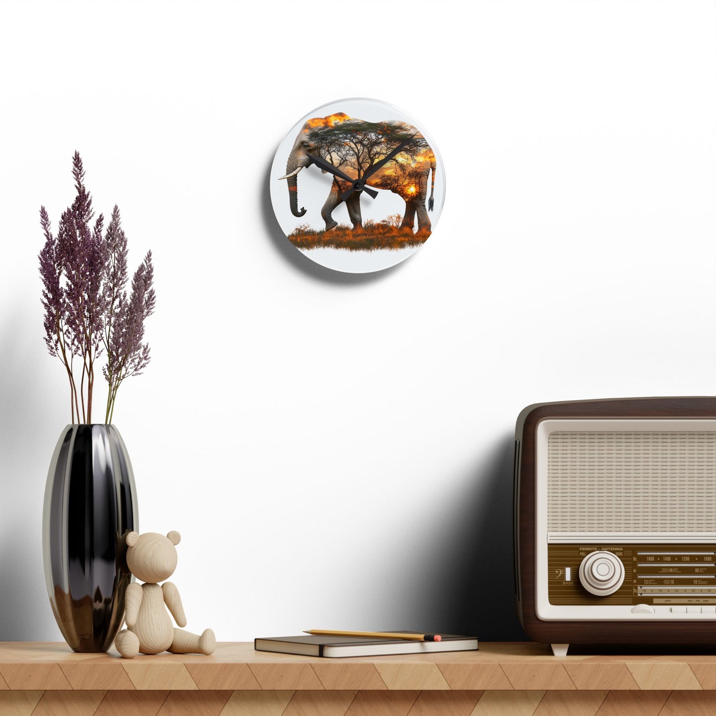 Nature-Inspired Elephant Acrylic Wall Clock | Wildlife Decor | Unique Gift for Animal Lovers | Home & Office Wall Art, Eco-Friendly [...]