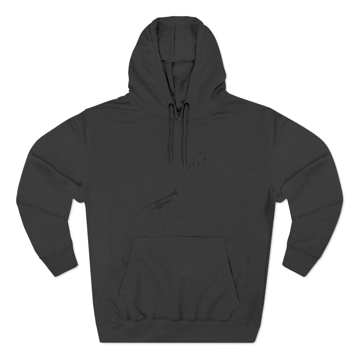 Trumpet Music Notes Hoodie — Minimalist Jazz Instrument Pullover