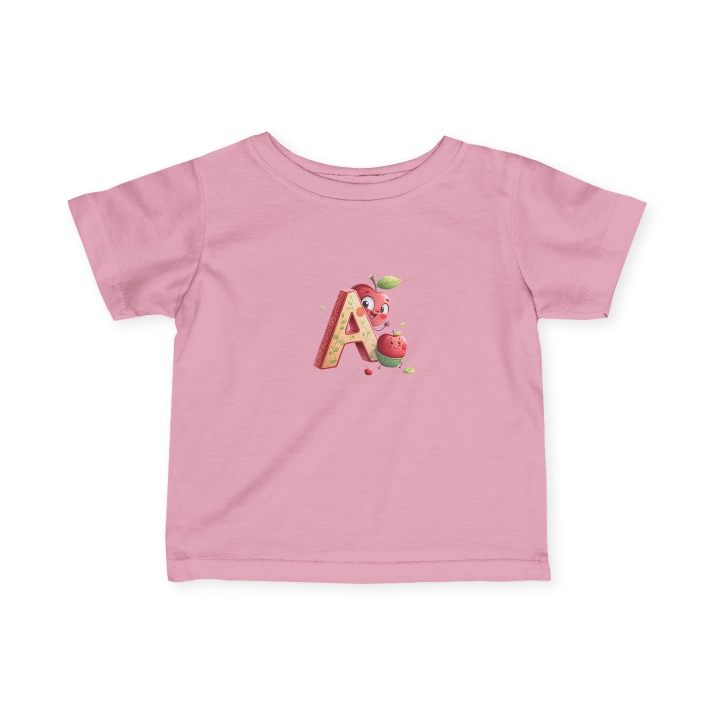 Apple-Themed Infant Tee, Cute Baby Shirt, Baby Clothes, Personalized Gift, Toddler Outfit, Fruit Graphic Tee