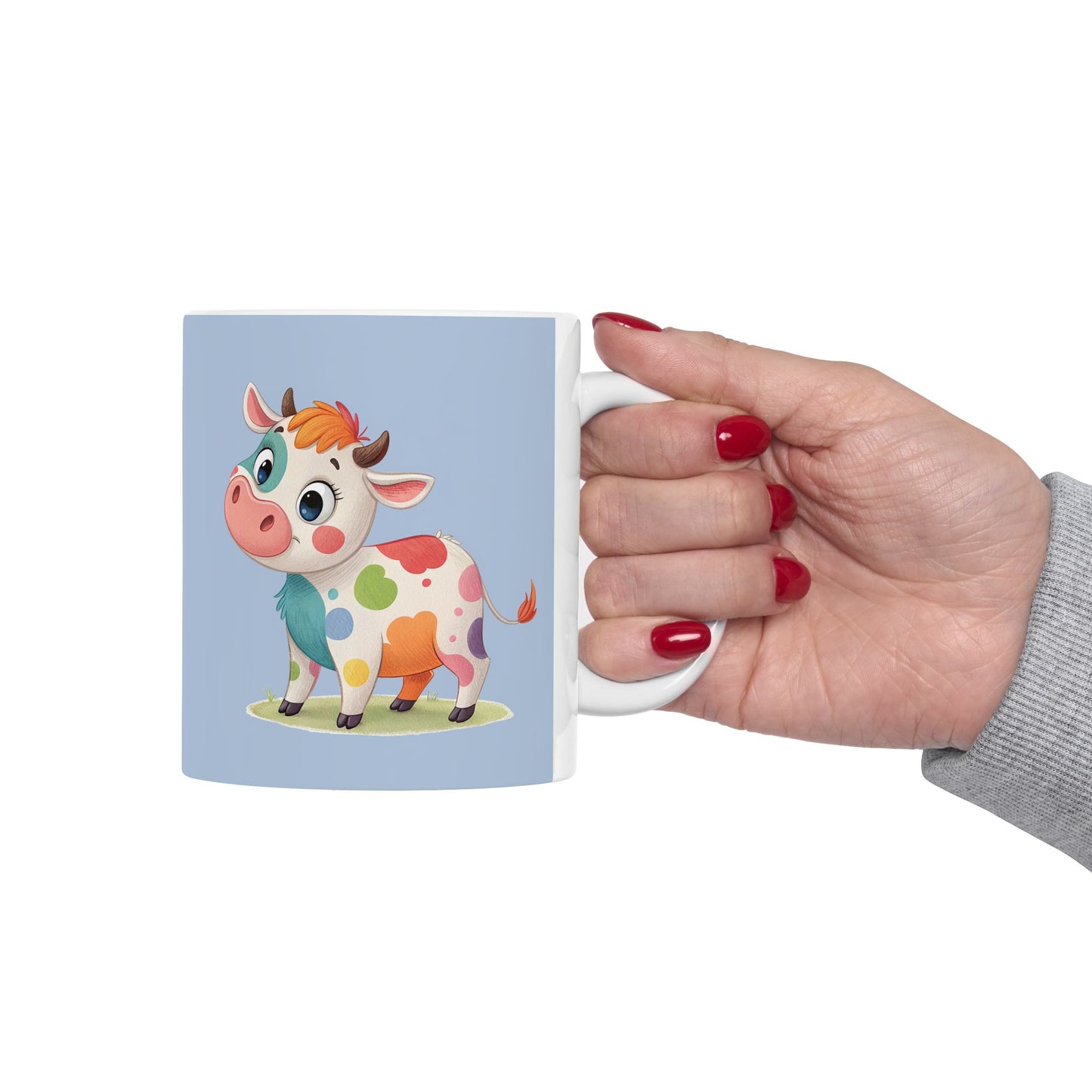 Cute Cow Ceramic Mug - Fun Farmhouse Drinkware, Animal Lovers Gift, Kitchen Decor, Birthday Present, Coffee Tea Cup