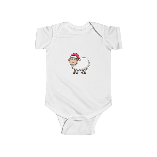 Cute Holiday Sheep Baby Bodysuit, Infant Christmas Outfit, Newborn Gift, Funny Baby Clothes, Baby Shower Gift, Winter Apparel