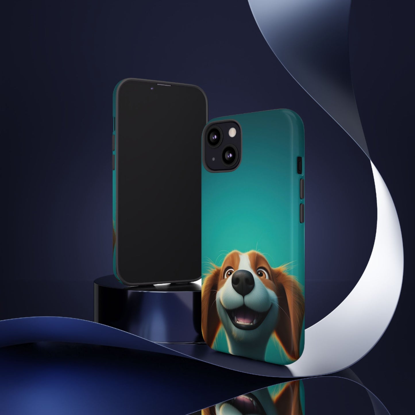 Happy Dog Phone Case — Cute Cartoon Puppy Protective Phone Cover