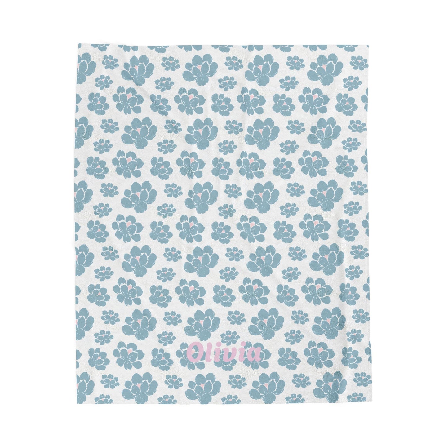 Cozy Velveteen Plush Blanket - Name - Olivia