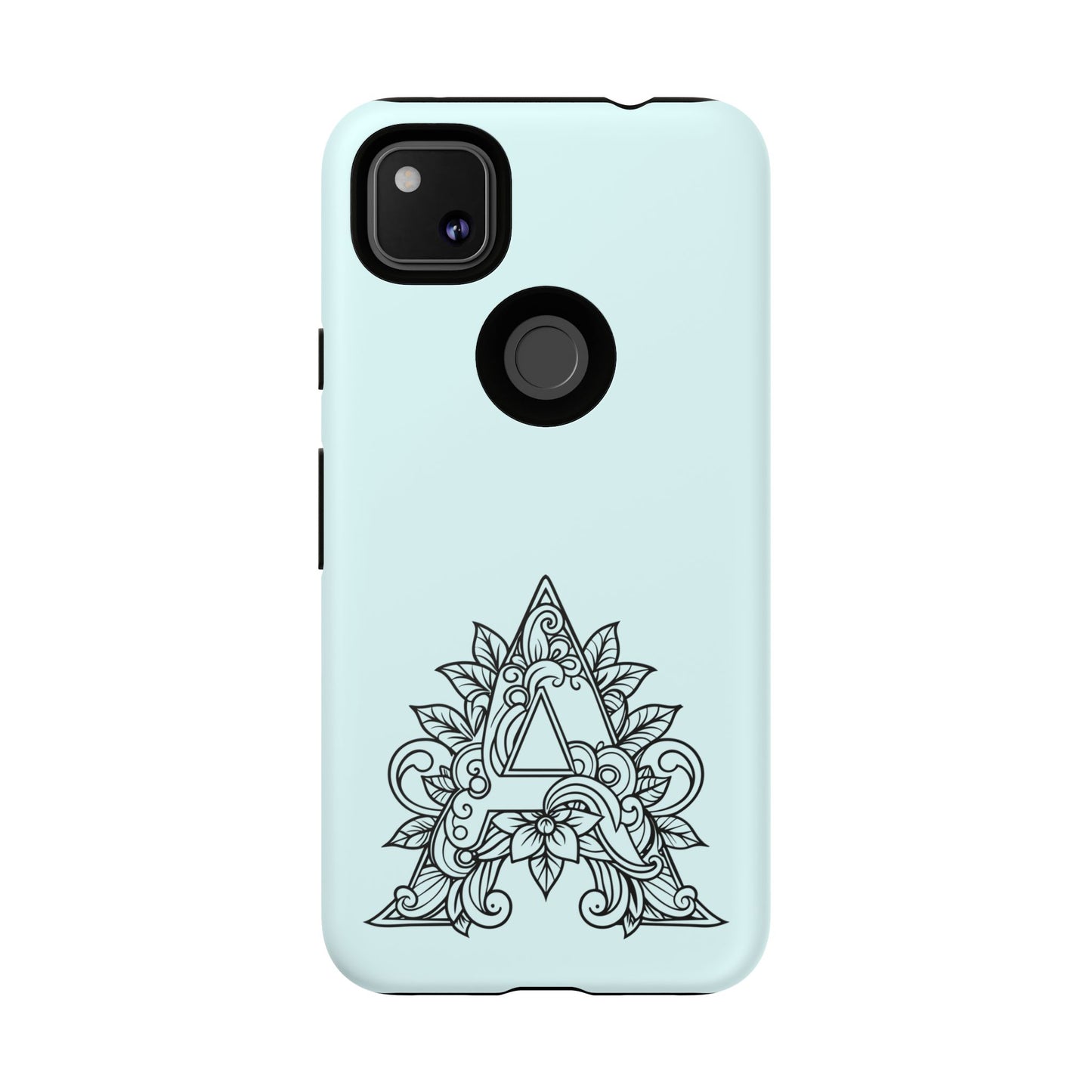 Personalized Tough Phone Case, Floral Monogram Cell Phone Cover, Custom Protective Case, Unique Gift, Birthday, Graduation