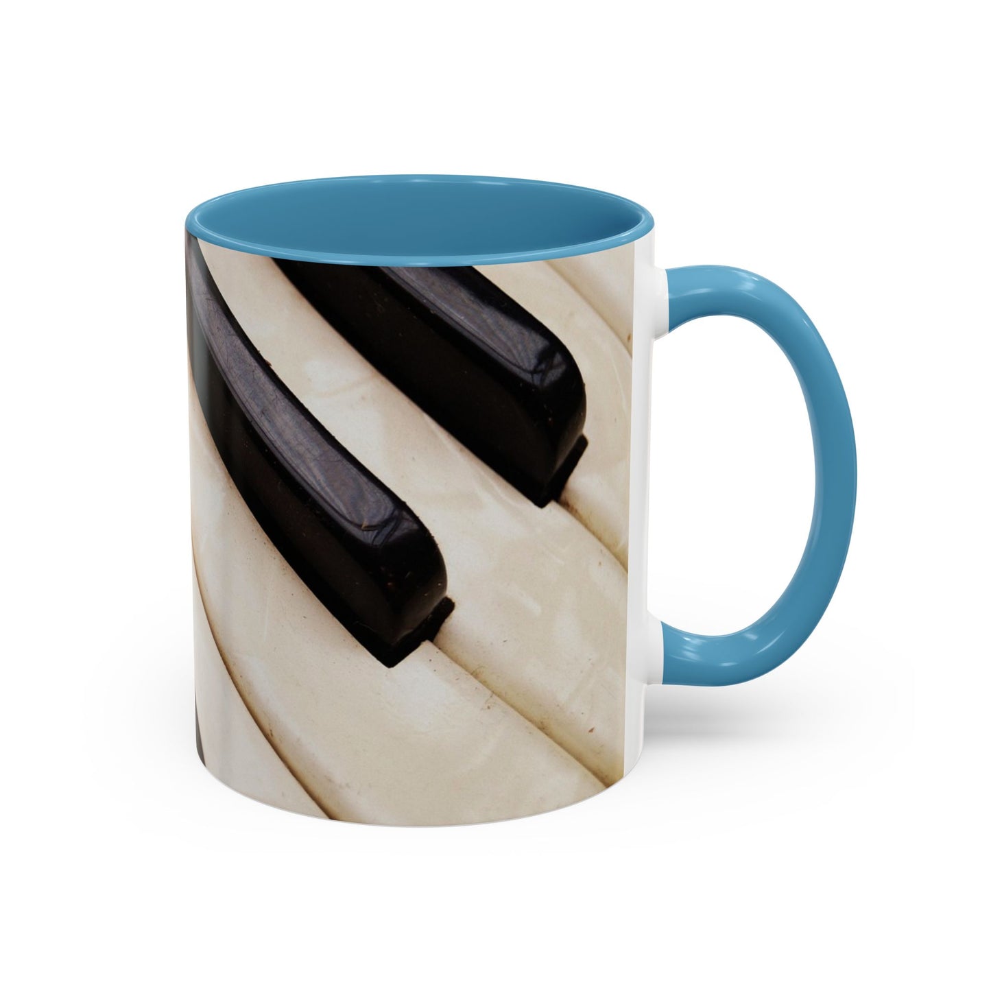 Musical Accent Coffee Mug | Piano Design, Coffee Lover Gift, Musician Mug, Stylish Drinkware, Home & Office Decor