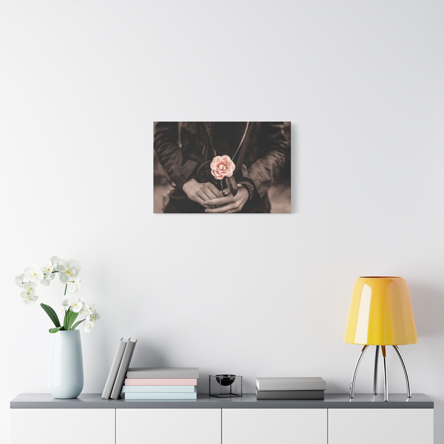 Floral Art Canvas Wall Decor, Modern Home Accent, Gift for Her, Office Decor, Inspirational Artwork