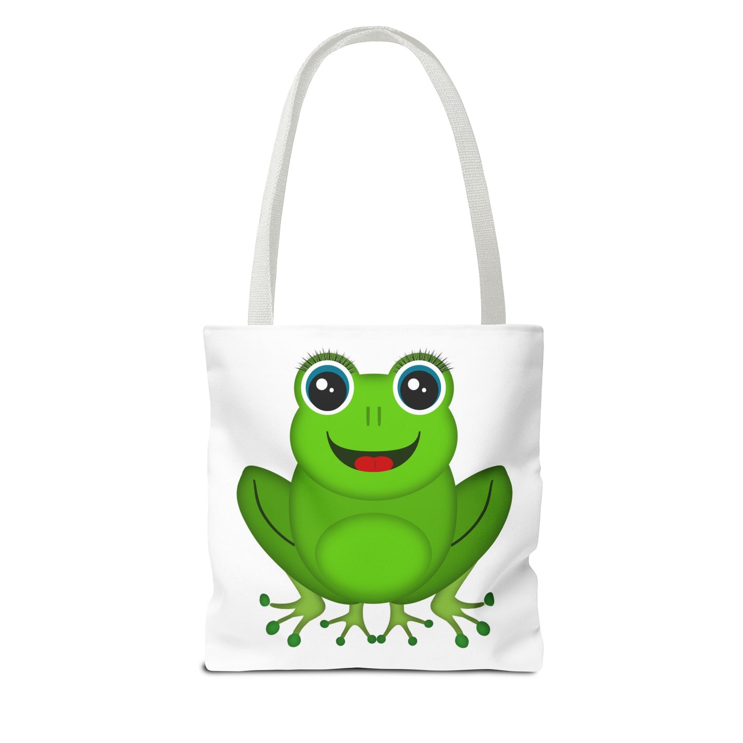 Cute Frog Tote Bag, Eco-Friendly Shopping Bag, Fun Gift for Kids, Frog Lovers, Bag for Nature Outings, Unique Frog Design