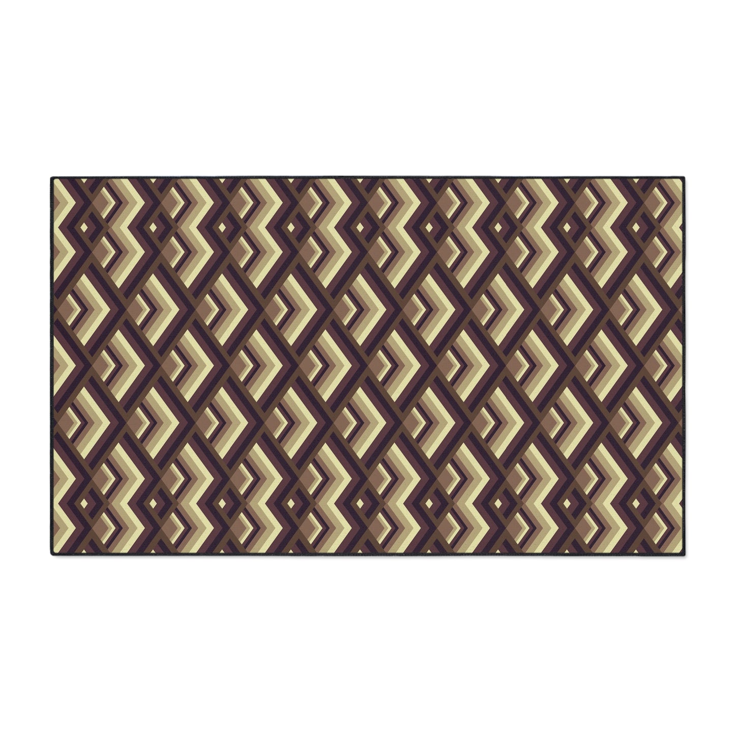 Geometric Retro Diamond Heavy-Duty Floor Mat