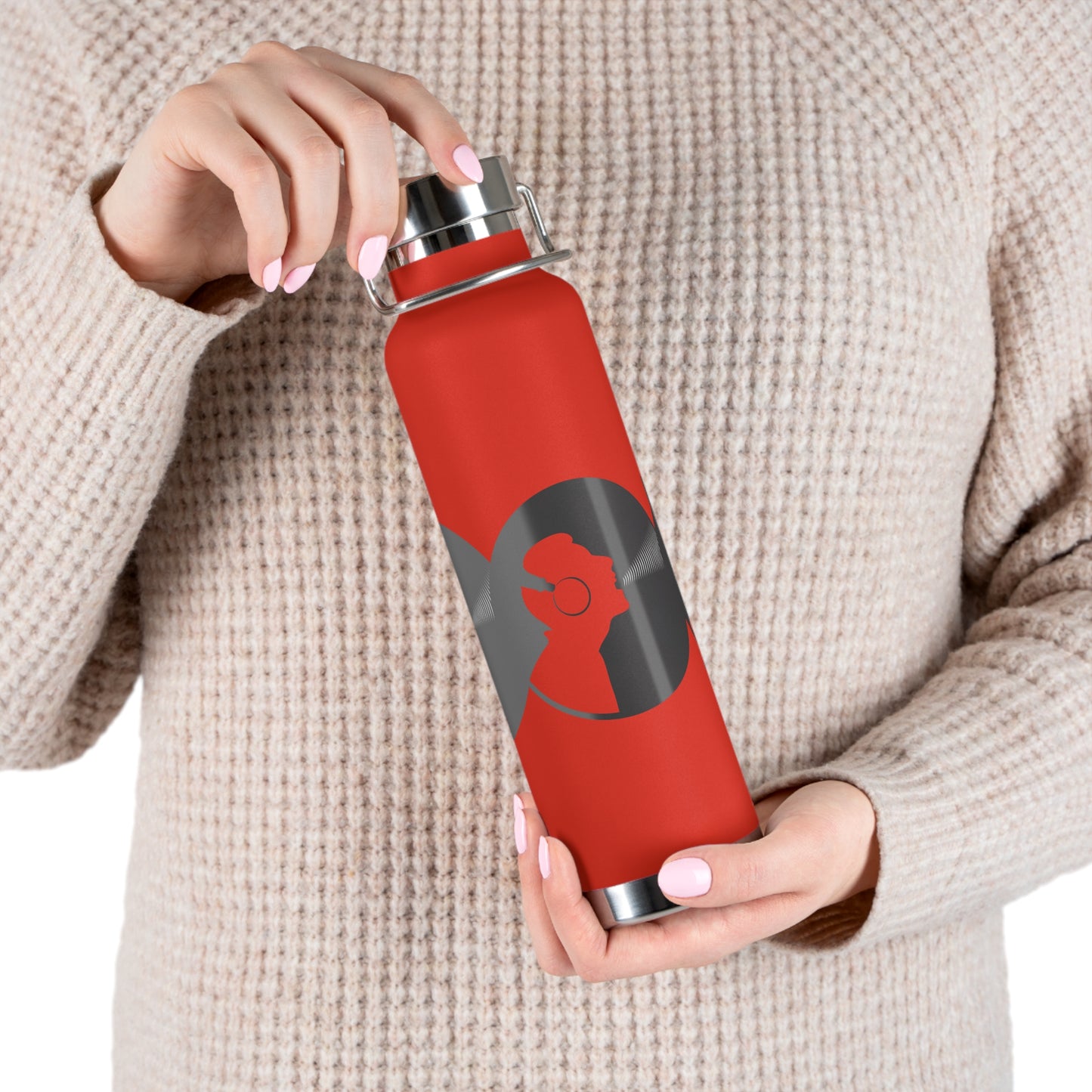 Stylish Copper Insulated Water Bottle for On-the-Go Hydration | Fitness, Travel, Eco-Friendly Gift, Unique Design, 22oz