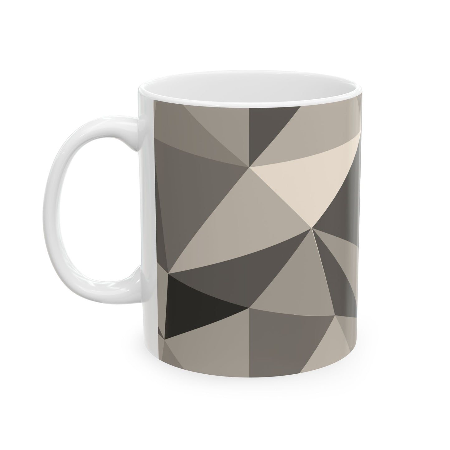 Geometric Pattern Ceramic Mug, Modern Home Decor, Coffee Lover Gift, Minimalist Kitchen Accessory, Unique Drinkware
