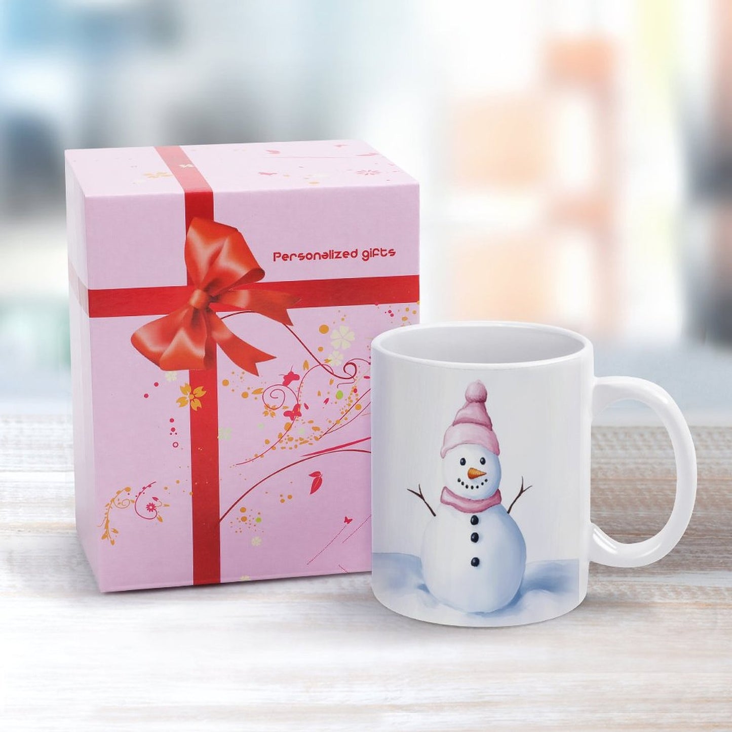 11oz White Mug - Snowman