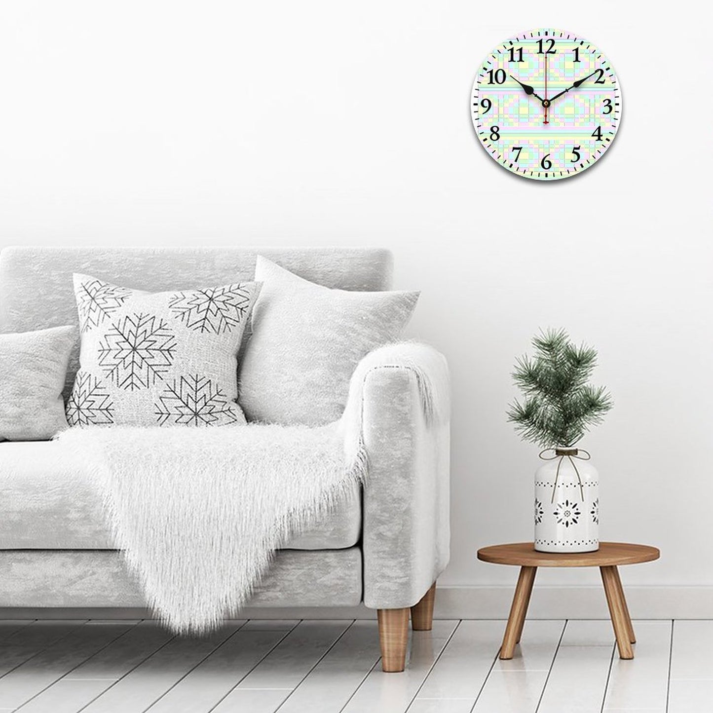 Wooden Wall Clock-9.84"x9.84"/ 25x25cm