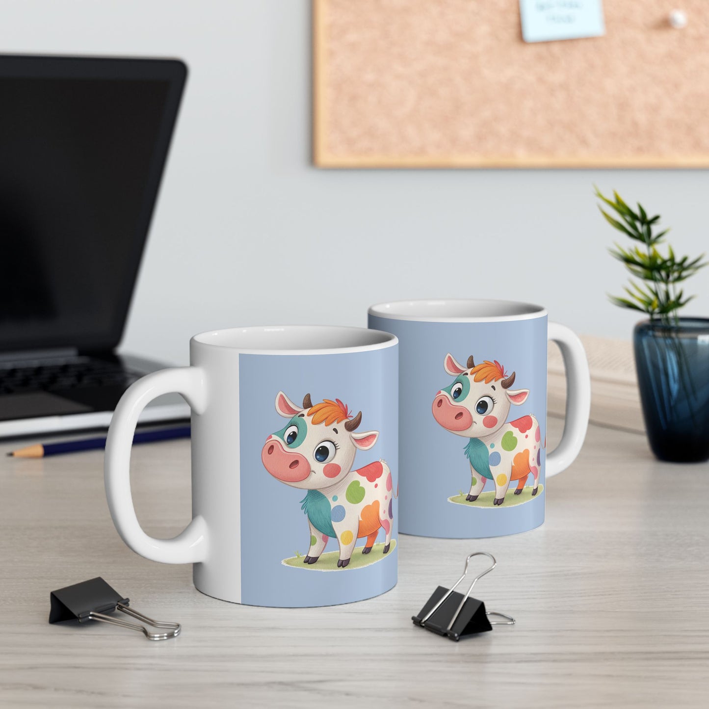 Cute Cow Ceramic Mug - Fun Farmhouse Drinkware, Animal Lovers Gift, Kitchen Decor, Birthday Present, Coffee Tea Cup