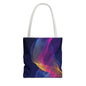 Colorful Abstract Tote Bag, Stylish Shopping Bag, Reusable Groceries Bag